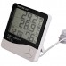 HTC - 2 Digital Thermometer Hygrometer Clock Calendar with Sensor Probe