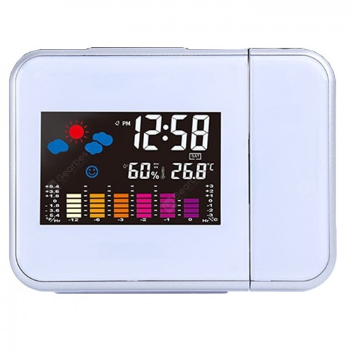 Creative Fashion Led Electronic Clock Alarm Clock Weather Forecast 8190 Projection Calendar Electronic Clock