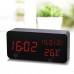 Creative Fashion Three-screen LED Wood Clock Voice Control Alarm Clock