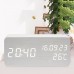 Creative Fashion Three-screen LED Wood Clock Voice Control Alarm Clock