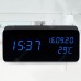 Creative Fashion Three-screen LED Wood Clock Voice Control Alarm Clock