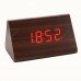 Mini Voice Control Wood Clock Voice Control Wooden Clock Creative Led Voice Control Clock Mini Alarm Clock