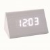 Mini Voice Control Wood Clock Voice Control Wooden Clock Creative Led Voice Control Clock Mini Alarm Clock